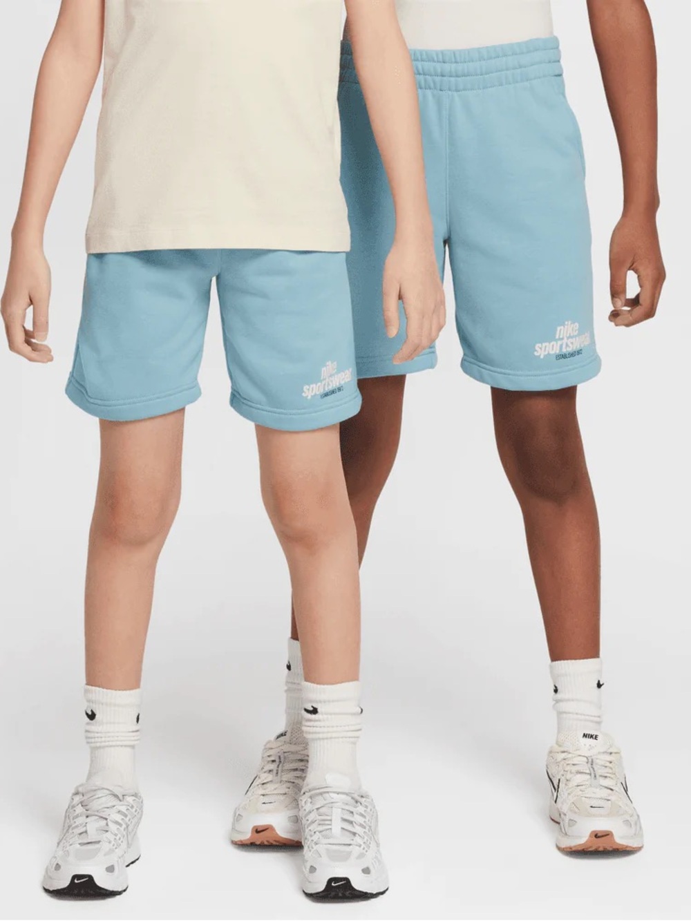 KIDS NIKE SPORTSWEAR CLUB TERRY SHORT Youth XL Light Blue Turquoise Soft Cotton
